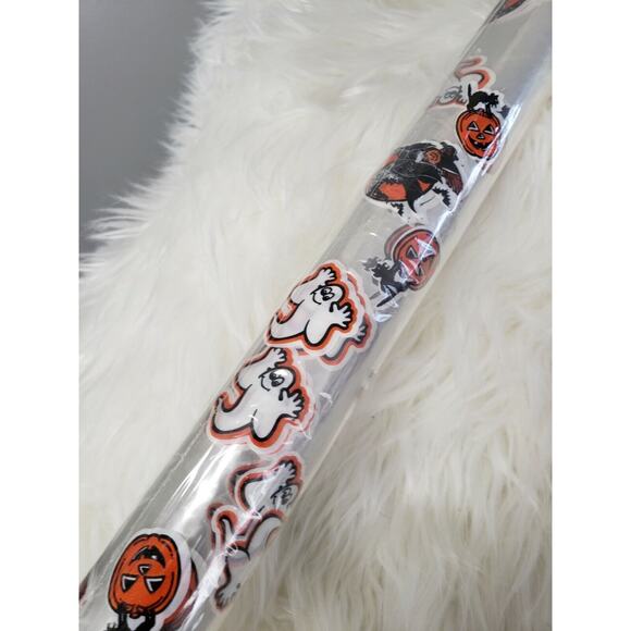 VINTAGE TRANSLUCENT Halloween Ghost Witch Wrapping Paper Gift Wrap Party Retro - Picture 6 of 10